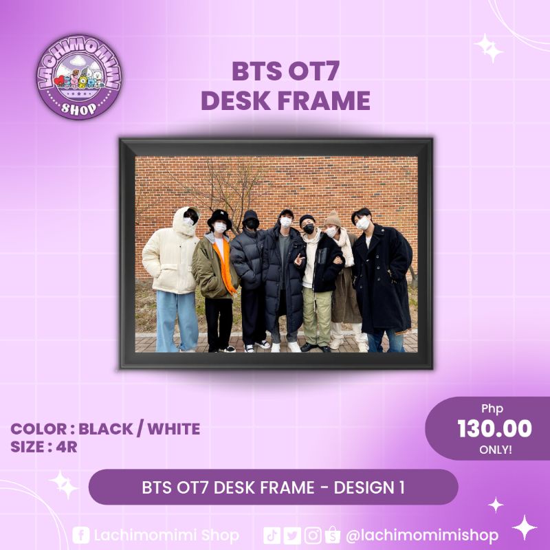 BTS OT7 New Desk Frame | Shopee Philippines