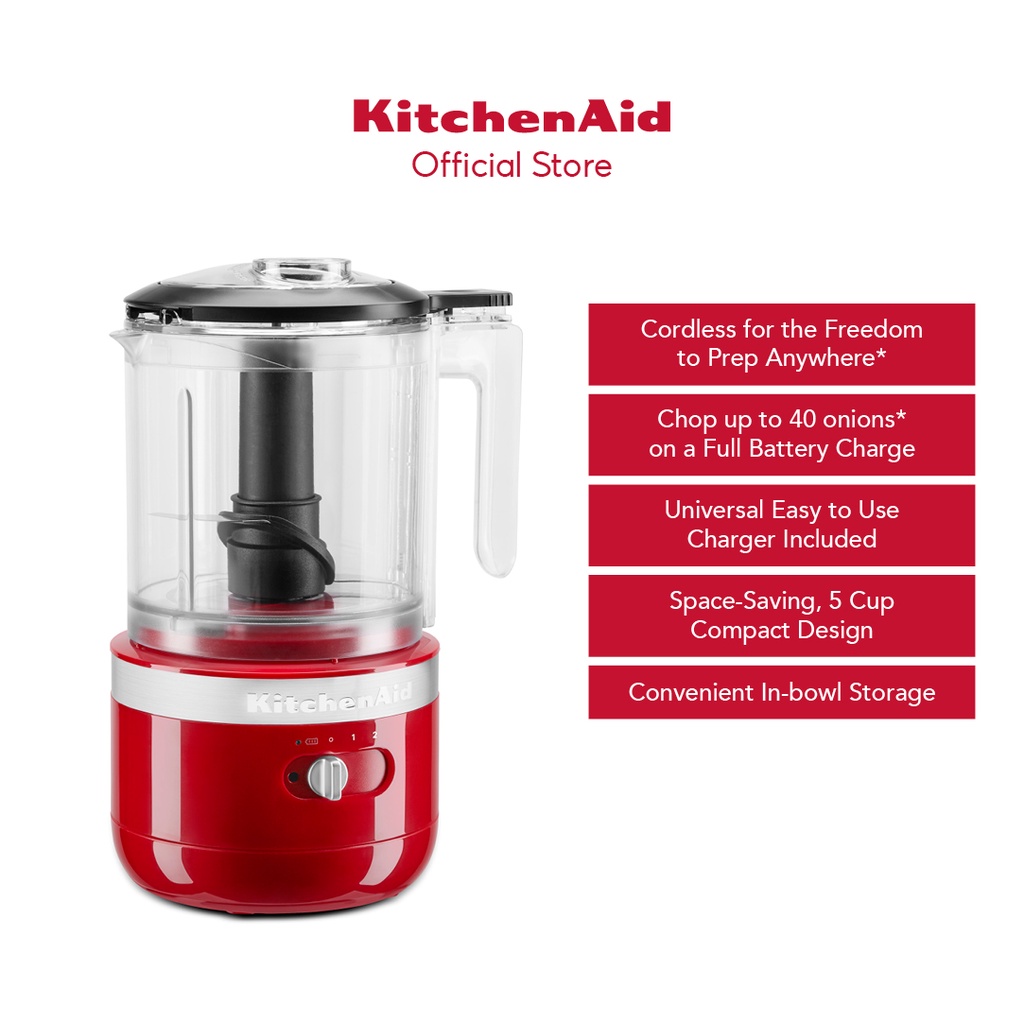 KitchenAid Cordless 5Cup Chopper (1,180 ML) Mini Food Processor