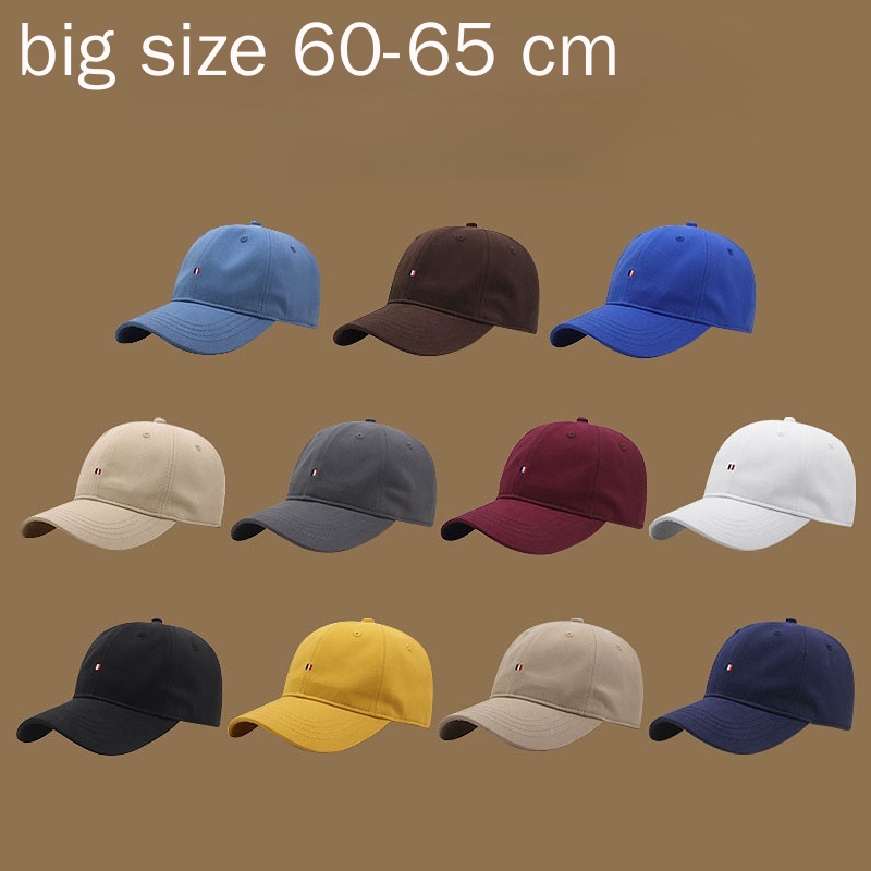 Baseball Cap for Men Women big size 60-65 cm Solid Street Hat Unisex ...