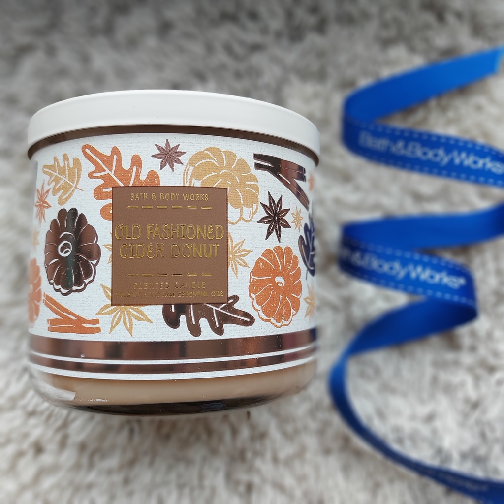 Original Bath & Body Works USA Old Fashioned Cider Donut 3Wick Scented