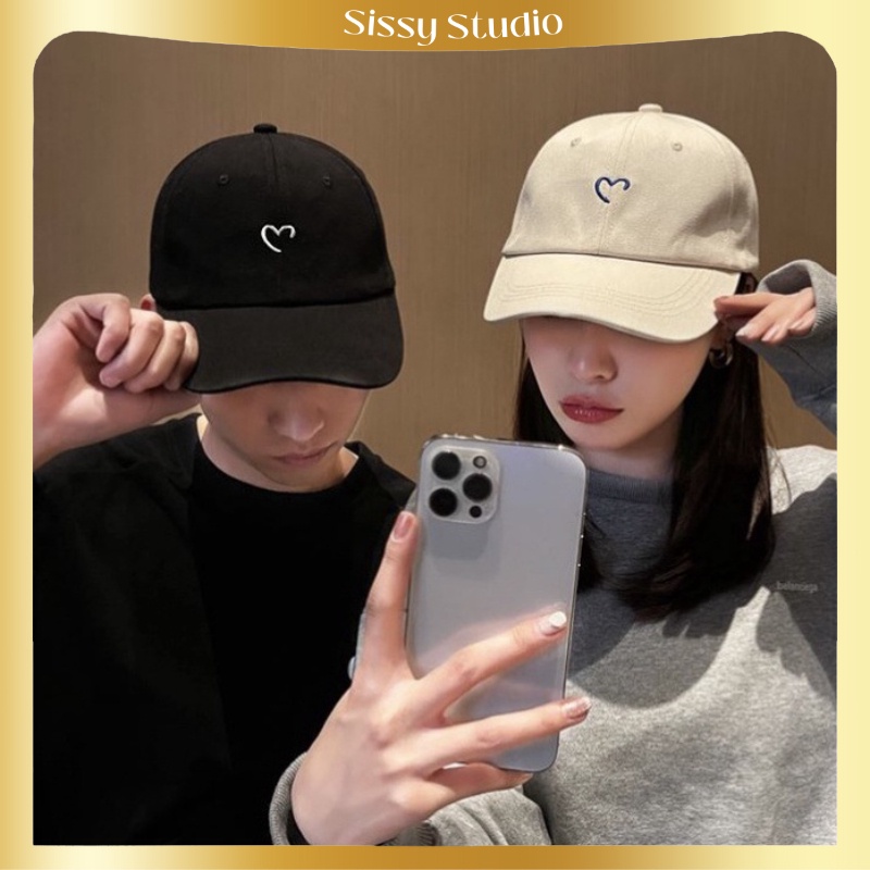 Couple Heart Shape Cap Korean Trending Unisex Cotton Baseball Cap ...