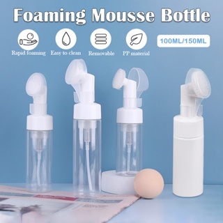 1pc Soap Foaming Bottle Facial Cleanser Foam Maker Bottle With Brush  Portable Face Washing Mousse Foam Bottle