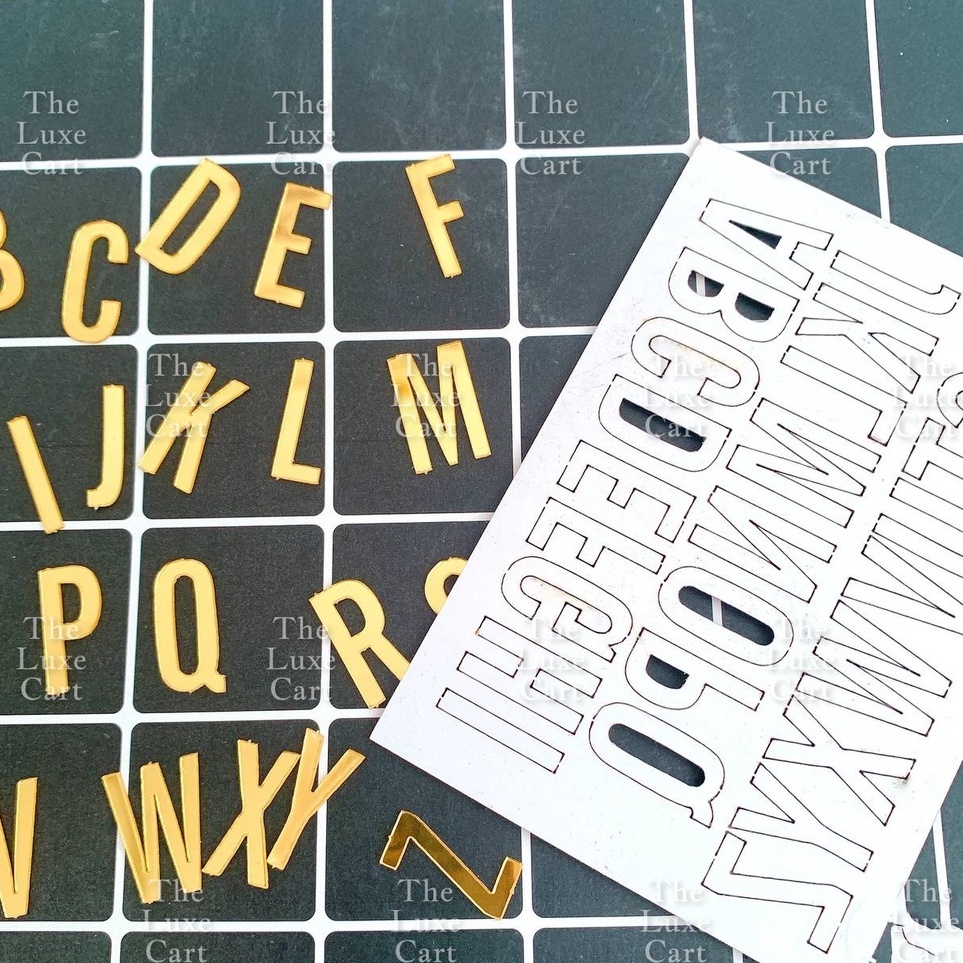 Acrylic Alphabet Lettering Set Calligraphy Pattern Decor Stamp Cake ...