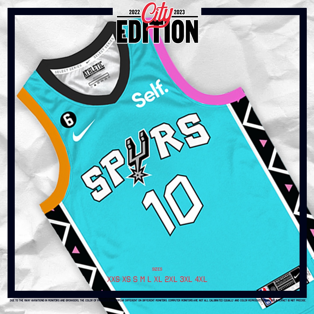 ZTORE 2022-23 City Edition NBA SAN ANTONIO SPURS Jeremy Sochan Sublimation  Premium Jersey