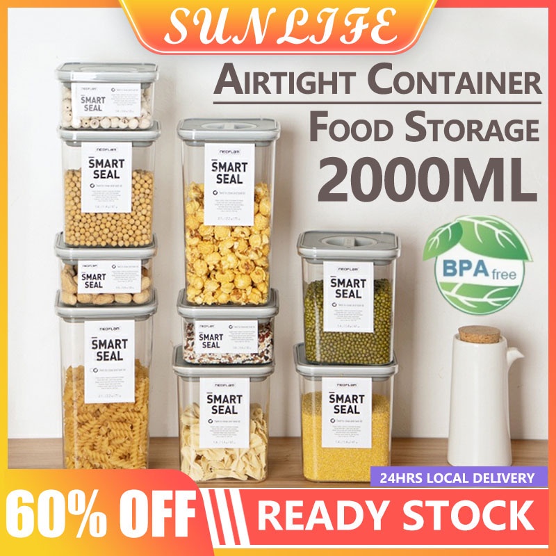 Sunlife Airtight Container Food Storage Twist Lock Milk Storage ...