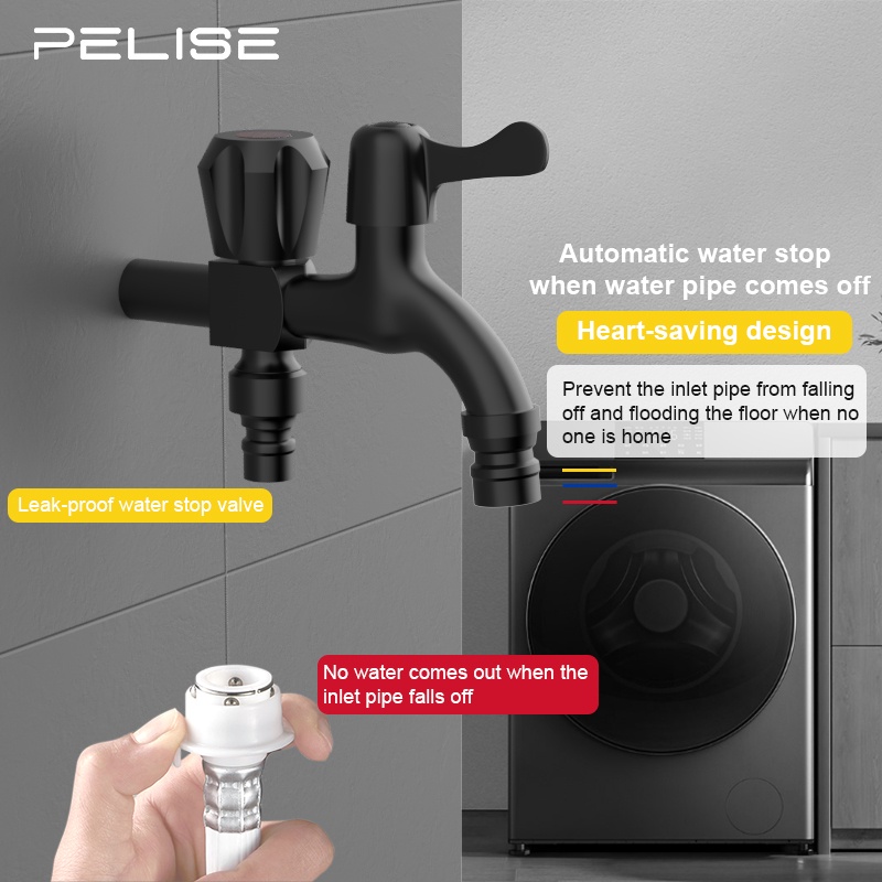 Pelise Best Black Two Way Faucet 304 Stainless Steel Dual Function Tap ...