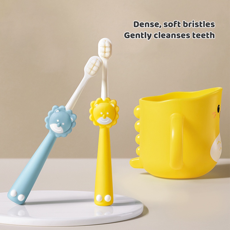 Cartoon Children Toothbrush Soft Hair Teeth Cleaning Brush Short Handle