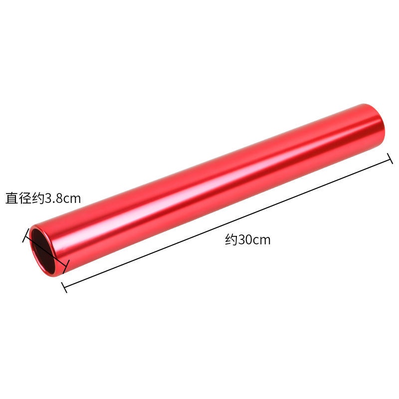 Wooden Relay Baton Sports Track and Field Training Relay Race Red White