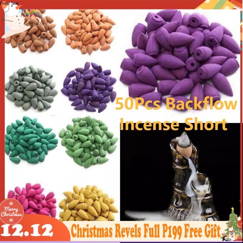 50 Pcs Backflow Incense Cone Insenso For Bad Spirit//Waterfall Backflow
