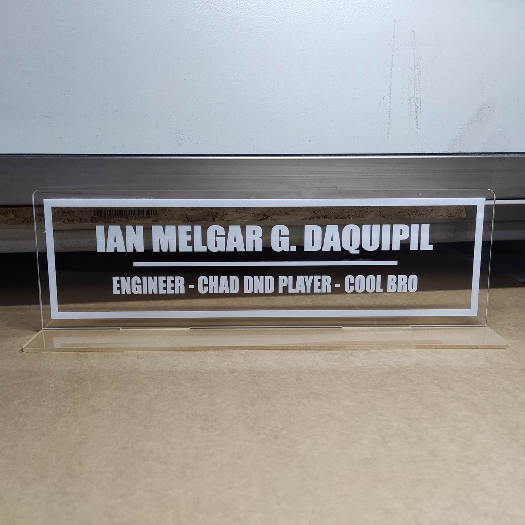 Acrylic Desk Name Plate Checkout Link Shopee Philippines