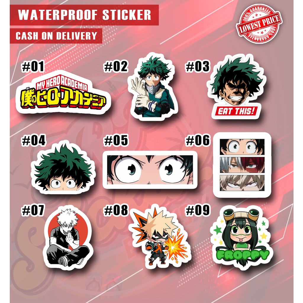 My Hero Academia / Anime | Waterproof Stickers | Shopee Philippines