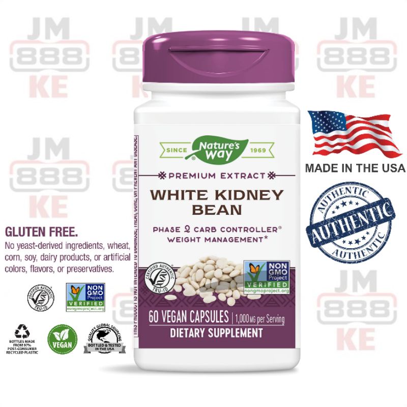 Nature's Way White Kidney Bean Premium Extract 60 capsules 500mg carb
