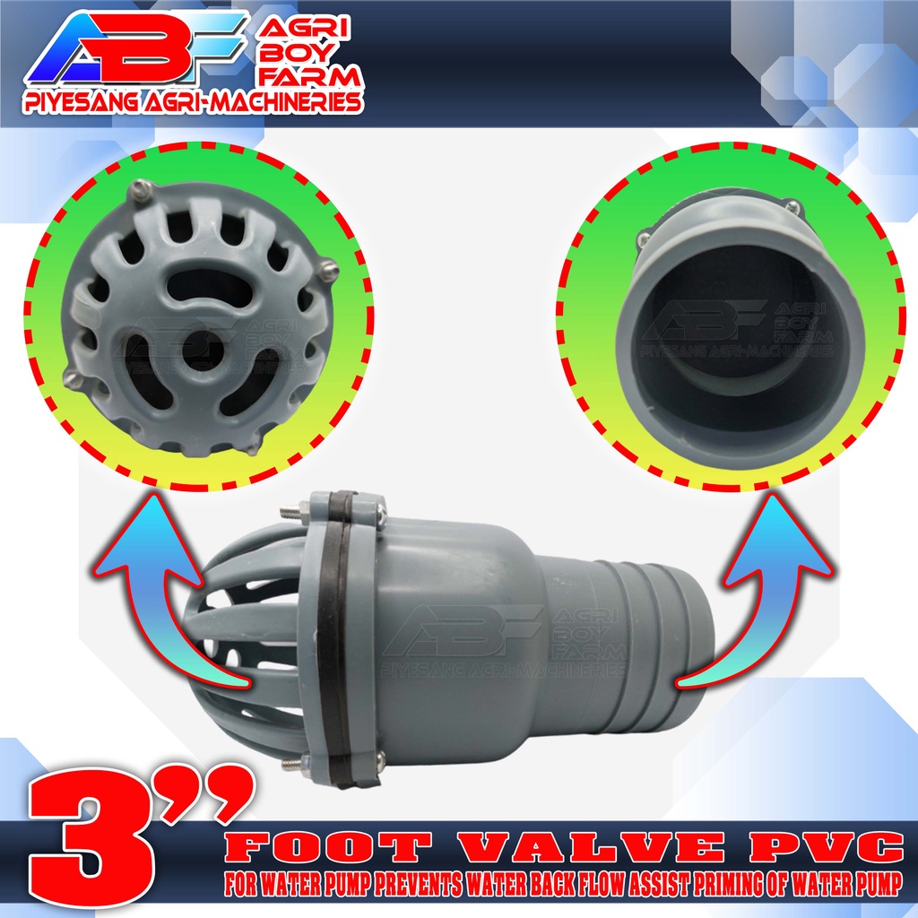 Foot Valve PVC 3 Inches For water pump Prevents water back flow Assist
