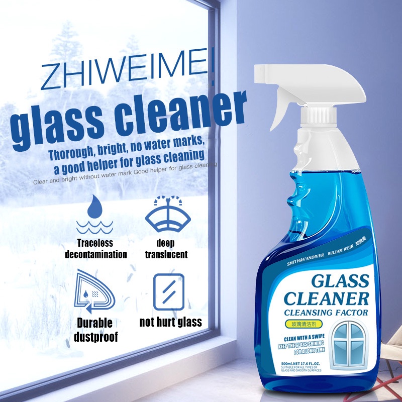 500ml Glass Cleaner For Windows Car Glass Cleaner Home Care Cleaning Does Not Leave Water 