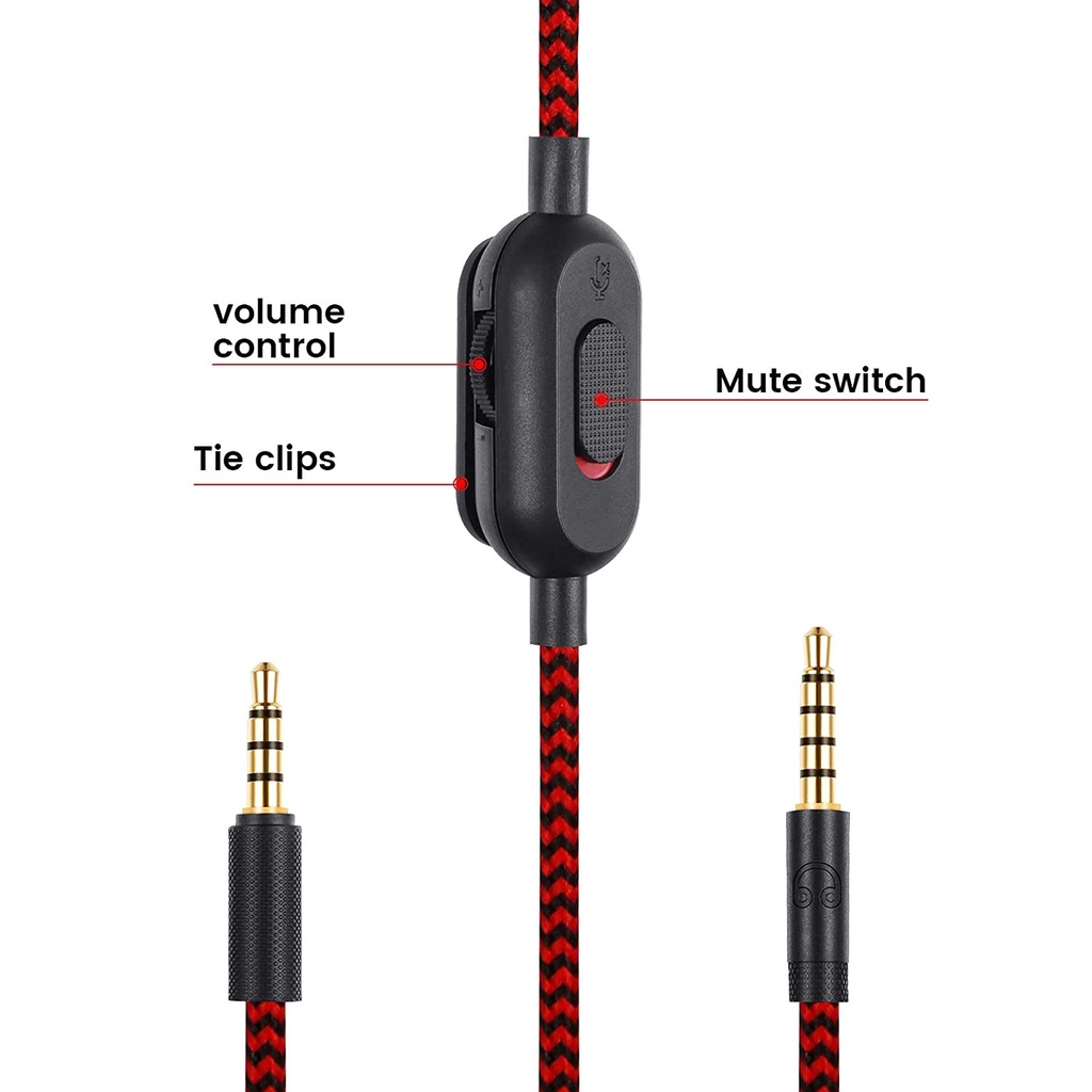 Knomix 3.5mm(1/8") G Pro X Cord Gaming Headset Cable Replacement For