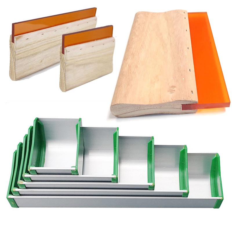 1pc Multi-size Wooden Silk Screen Printing Squeegee Ink Scraper Screen ...