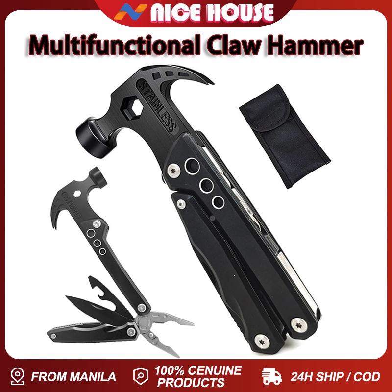 Multitool Hammer Multiporpose hammer emergency repair hammer 12 in 1