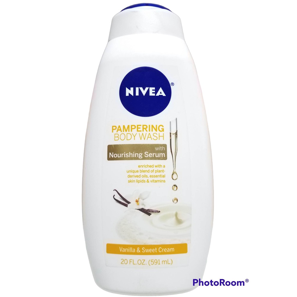 Nivea Pampering Body Wash with Nourishing Serum Vanilla & Sweet Cream ...