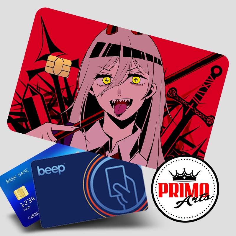 Anime Chainsaw Man Set1 Bank Credit Debit Atm Beep Card Skin Stickers Shopee Philippines