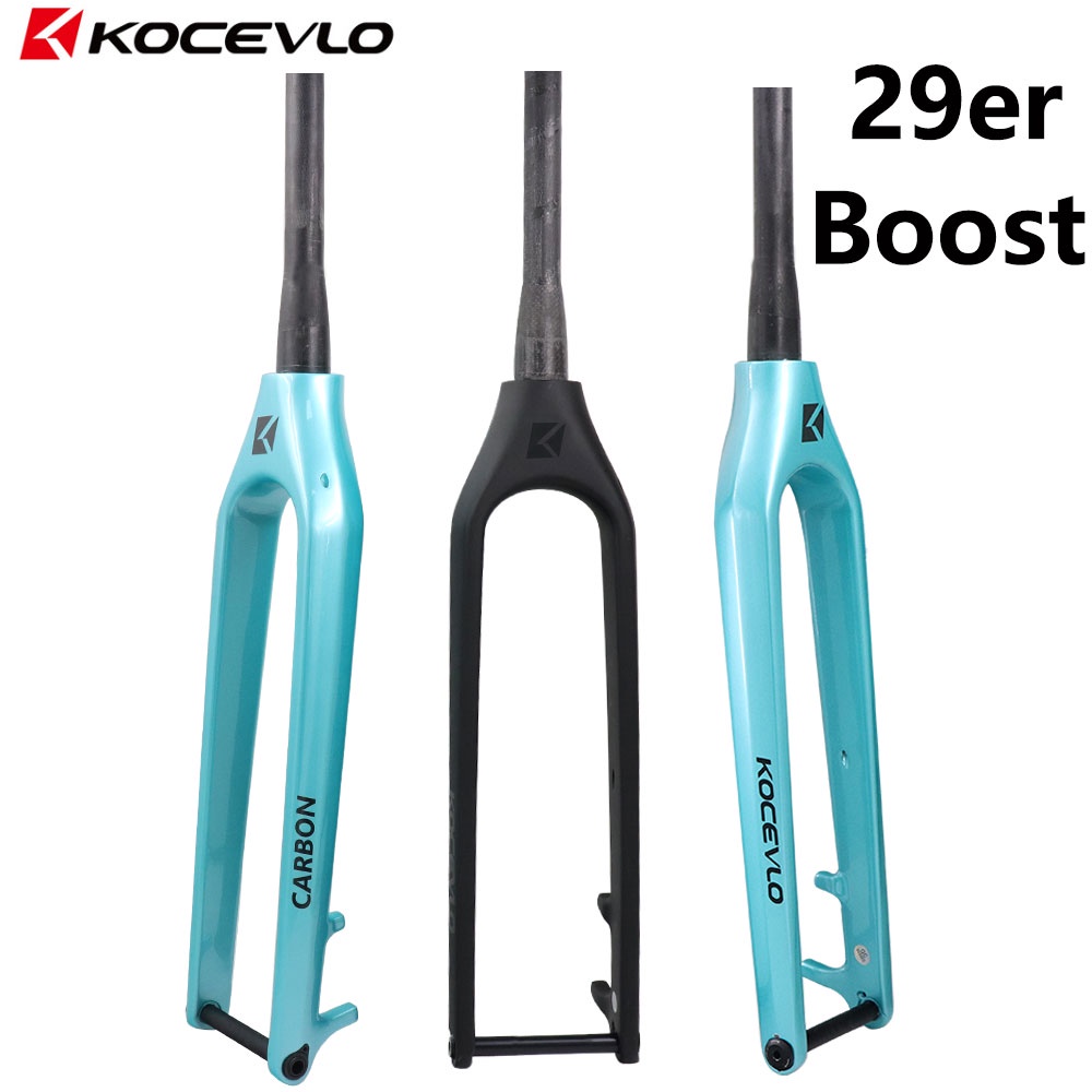 KOCEVLO Boost Mtb Carbon Fork 29er 110*15mm Bike Rigid Disc Brake 11/8