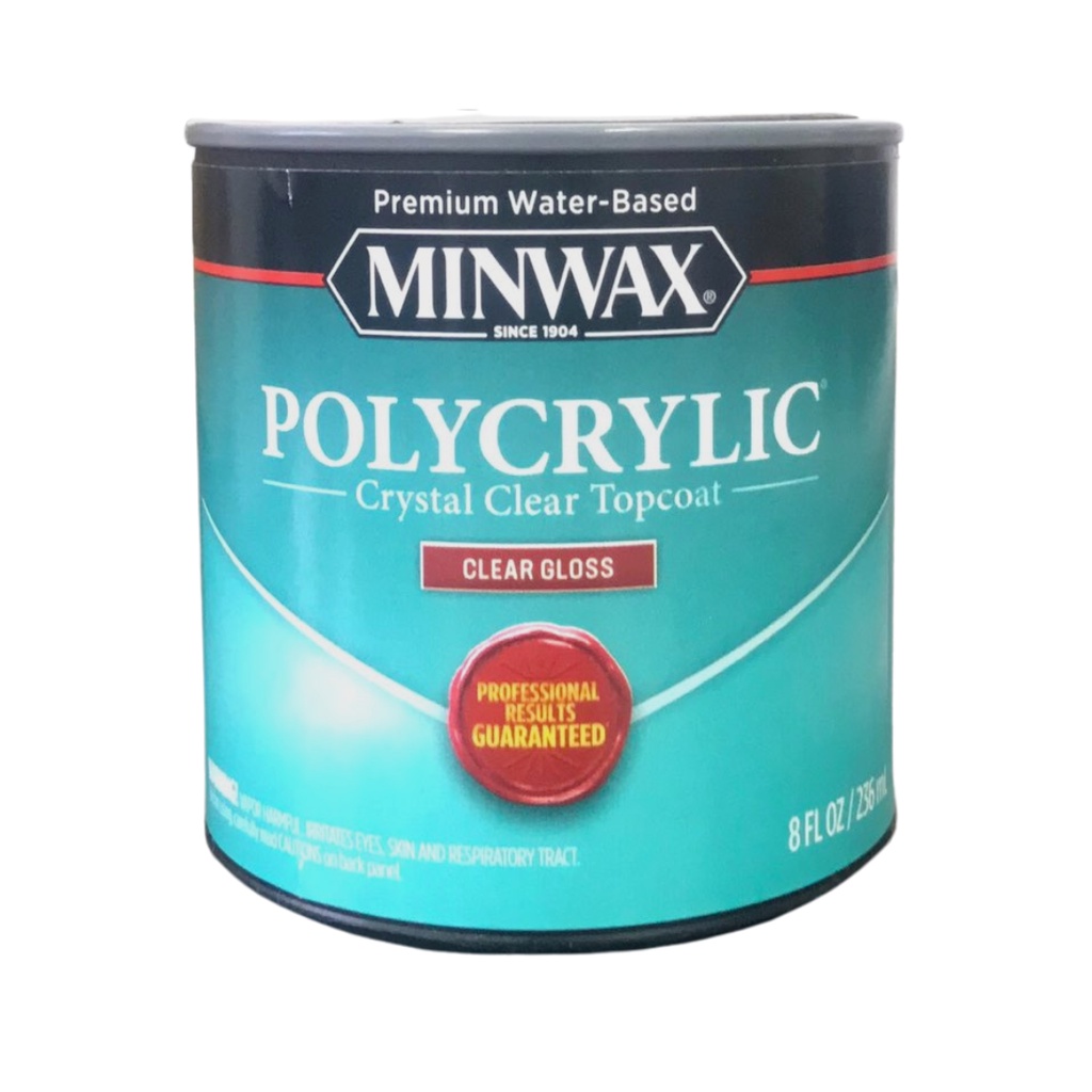 Minwax Premium Water Based Polycrylic Crystal Clear Top Coat Clear