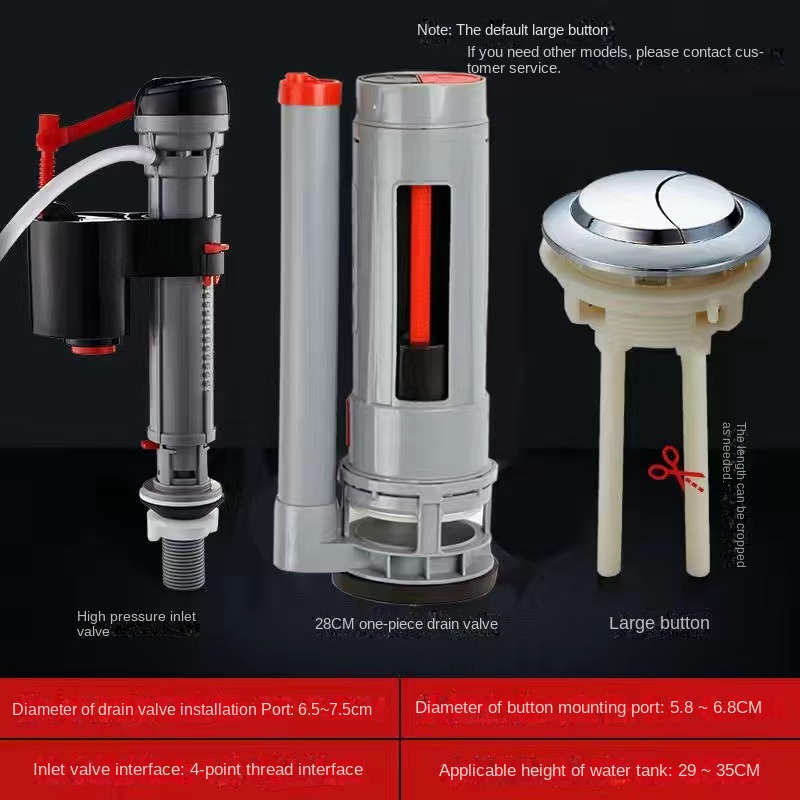 Flush Toilet Tank Accessories Universal Inlet Valve Drain Original Up ...