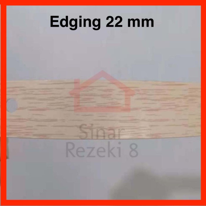 Kayu Edging Hpl Xy Mm Light Brown Pvc Taco Wood Grain Shopee