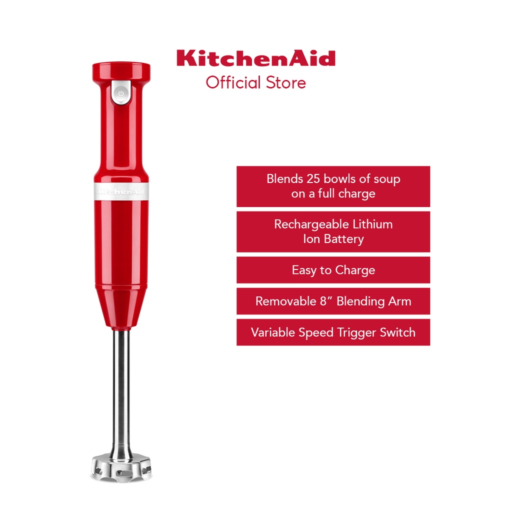 KitchenAid Cordless Hand Blender 700 ml Blending Jar with Lid 8V