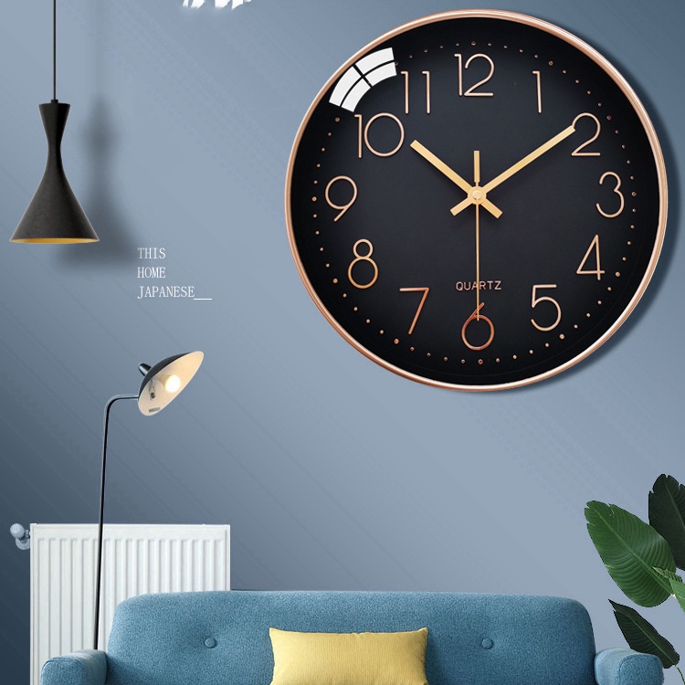 12 Inch Wall Clock Modern Nordic Design Clear Glass Minimalist wall clock big size home decor