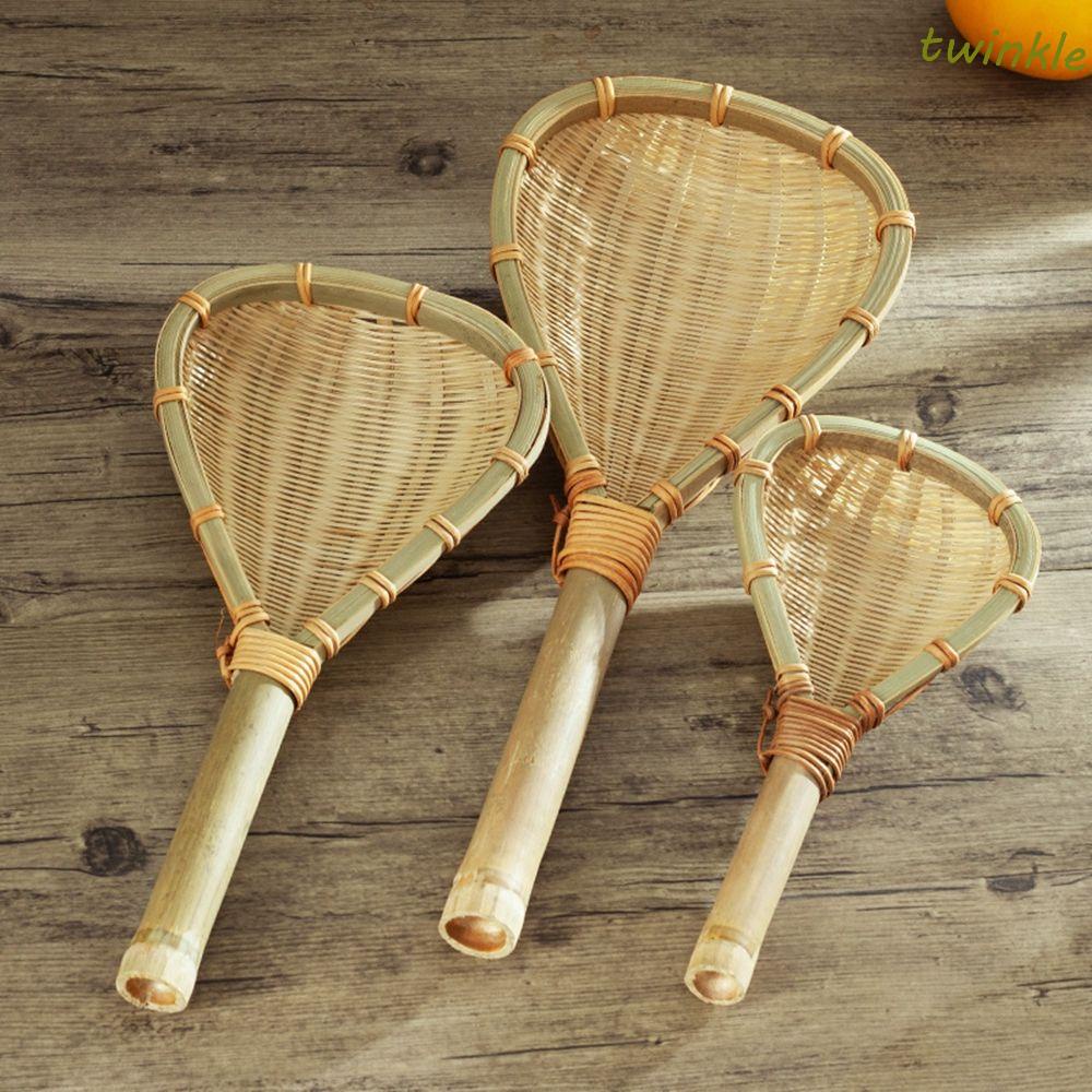 TWINKLE1 Bamboo Colander Handmade Braided Kitchen Supplies Rice Spoon ...