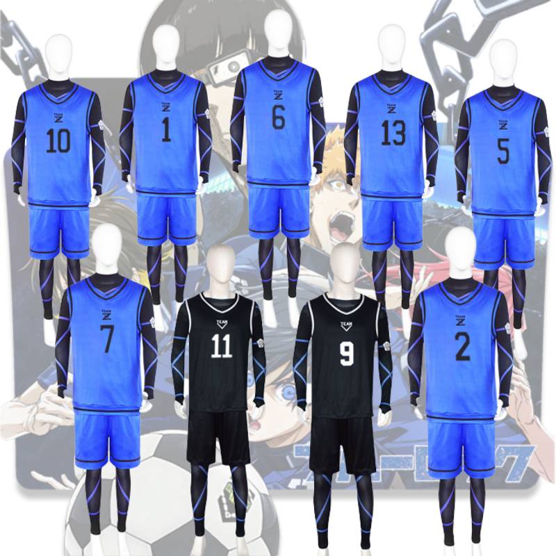 Anime Blue Lock Cosplay Costume Isagi Yoichi Rensuke T-Shirt Football ...