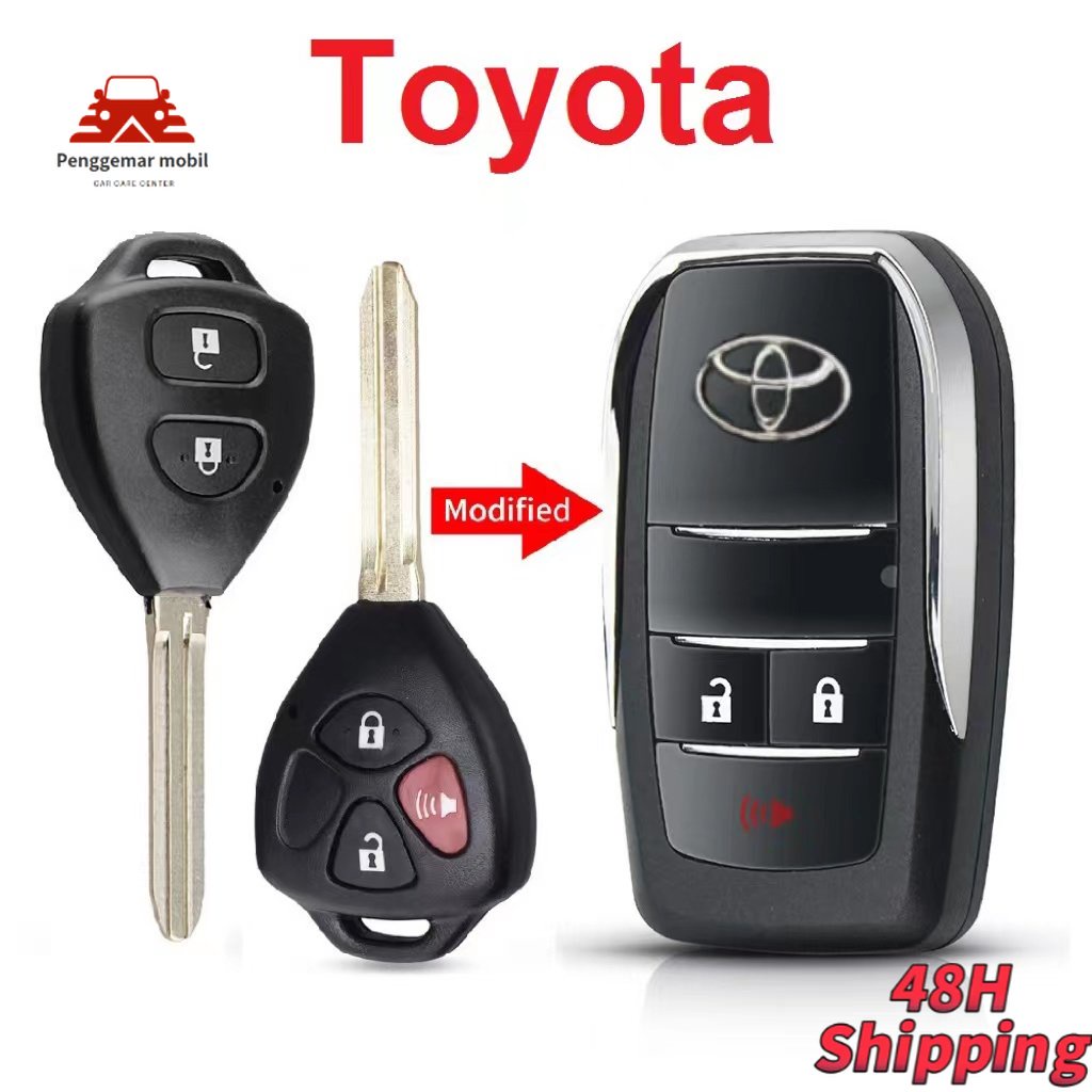 TOMBOL Toyota Car Key Case remote Case Folding Model Innova Yaris Vios