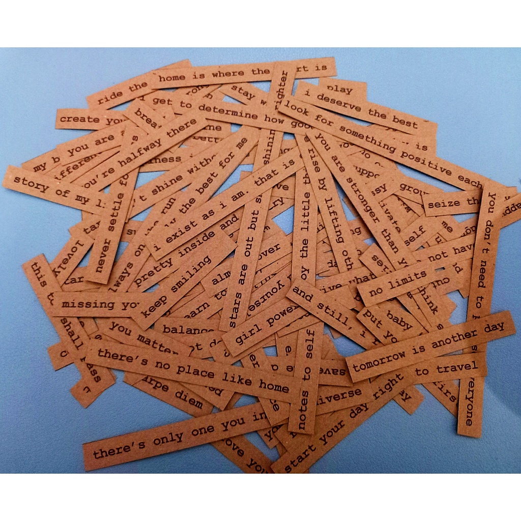 75 Pieces Inspirational Phrases/Words Cutouts Shopee Philippines
