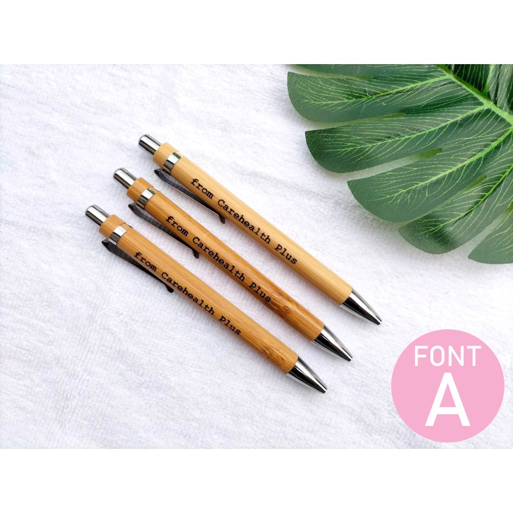 PERSONALIZED Bamboo Pens with laser engraved | Shopee Philippines