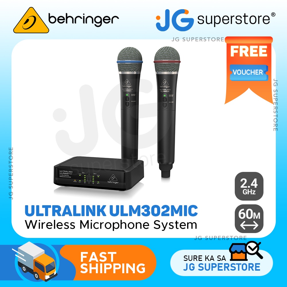Behringer Ultralink ULM302MIC Dual Digital Wireless Microphone System 2