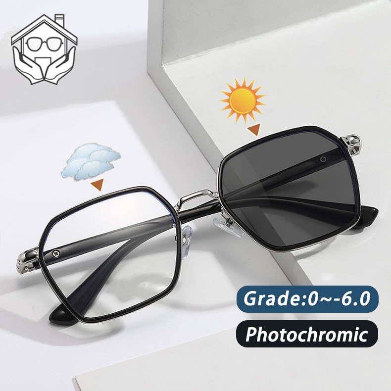Graded Glasses For Women Men Photochromic Grey or Anti Radiation