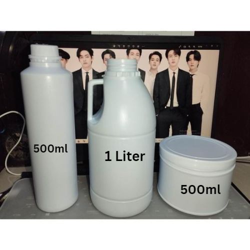 Empty Hdpe Plastic Bottle And Jar Containers And Tub Thick Hdpe White L Ml Shopee