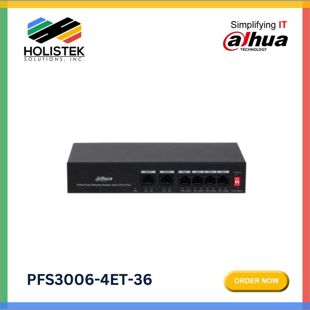 Switch PoE Dahua DH-PFS3006-4ET-36: La Soluzione Di Rete Semplice E Affidabile