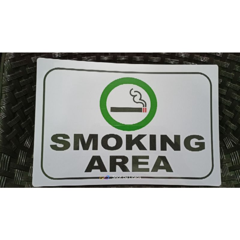 Smoking Area GREEN Signage A4 Size PVC (Hard Plastic) | Shopee Philippines