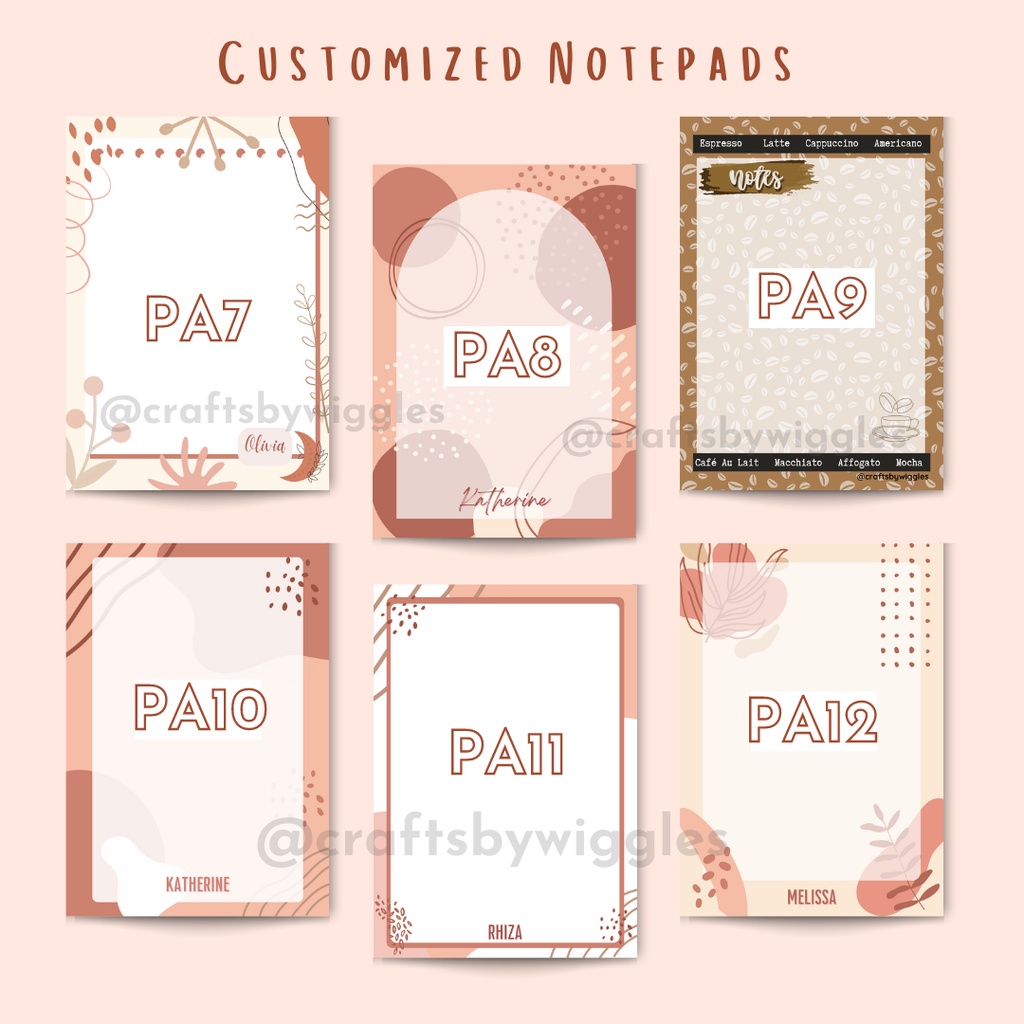Customized Notepad and Memopad Set Sizes A5 A6 size | Shopee Philippines