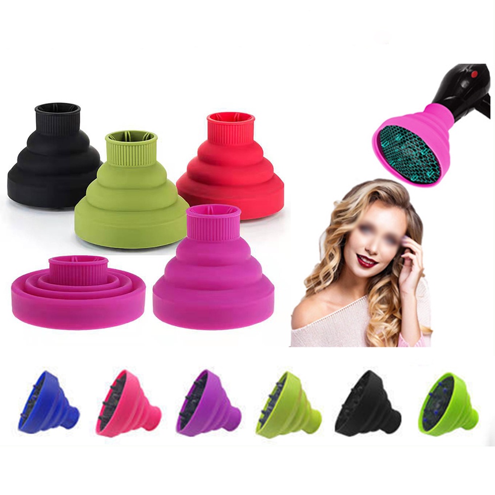 Silicone Hair Dryer Hood Folding Silicone Telescopic Hair Dryer Hood