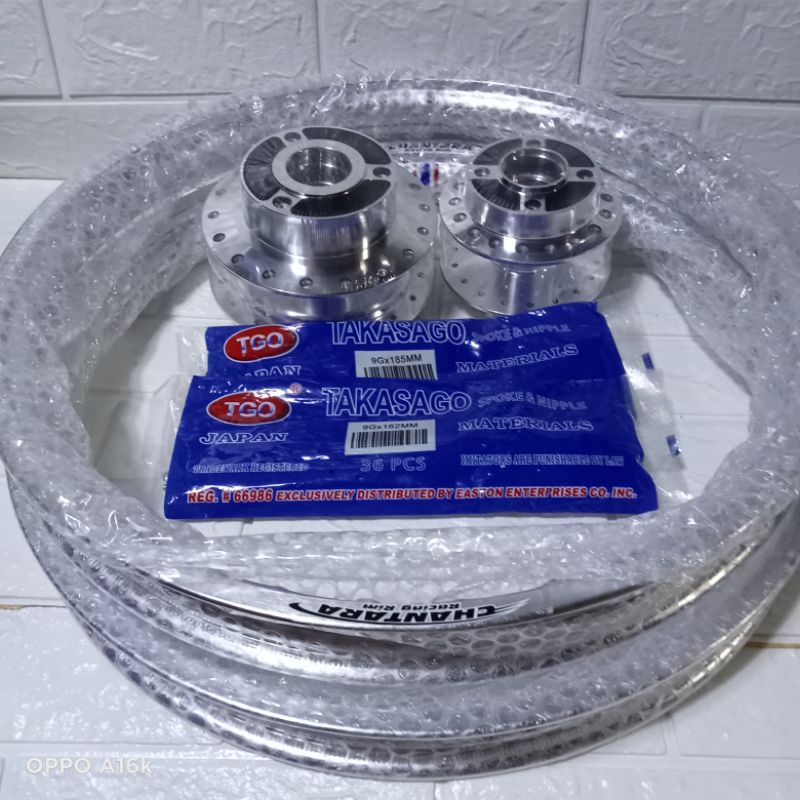 Raider 150 TALKOM & Chantara racing rim set & Takasago Spokes rimset ...