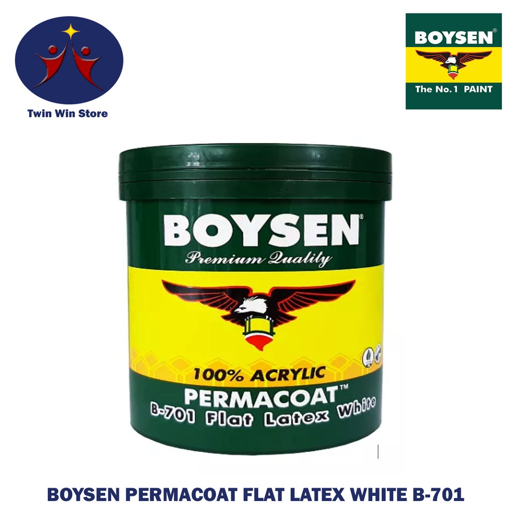 BOYSEN PERMACOAT FLAT LATEX WHITE B-701 PER GALLON | Shopee Philippines