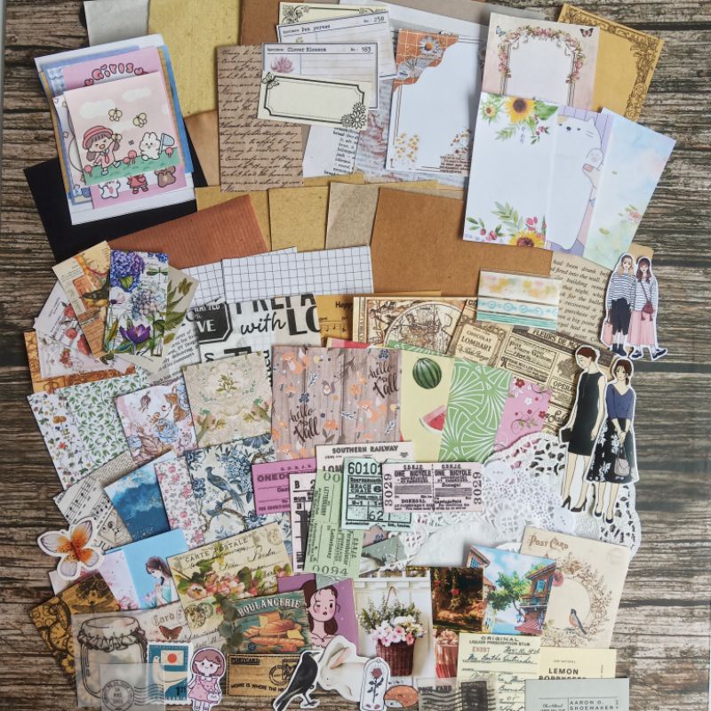 Journal kit journaling kit aeshetic junk journal scrapbook bundle ...