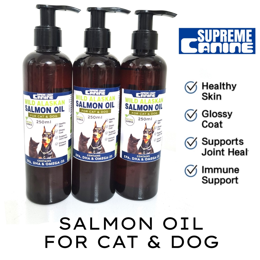 250ml Wild Alaskan Salmon Oil Omega 3 Skin & Coat Support Dog & Cat