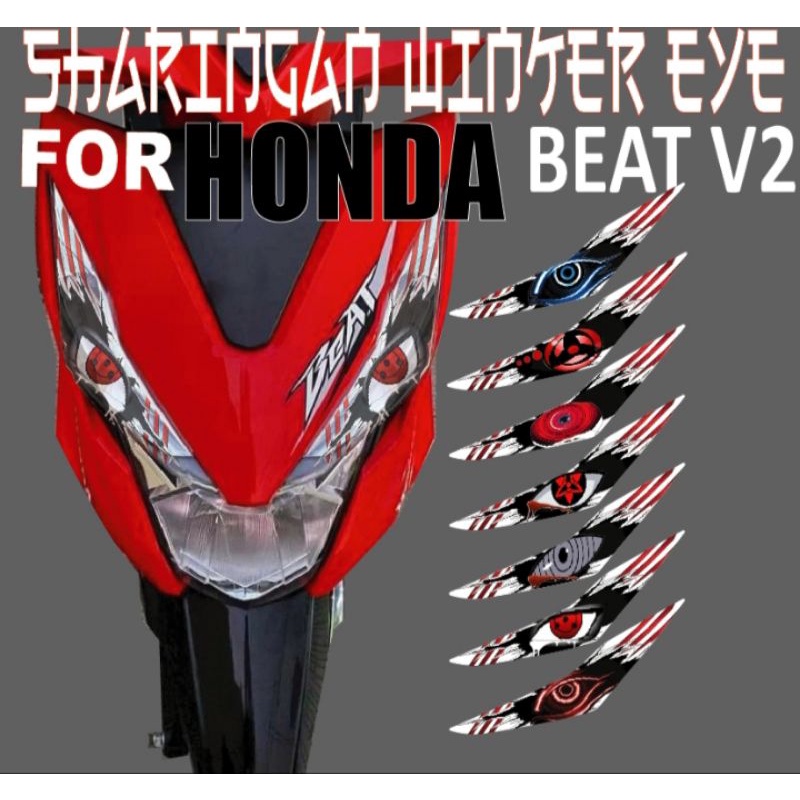 Honda Beat Fi V Sharingan Winker Eye W Free Kalmot Sticker Shopee Philippines