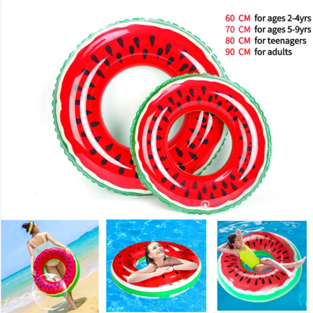 Watermelon Swimming Ring For Adult With Size 60cm 70cm 80cm 90cm