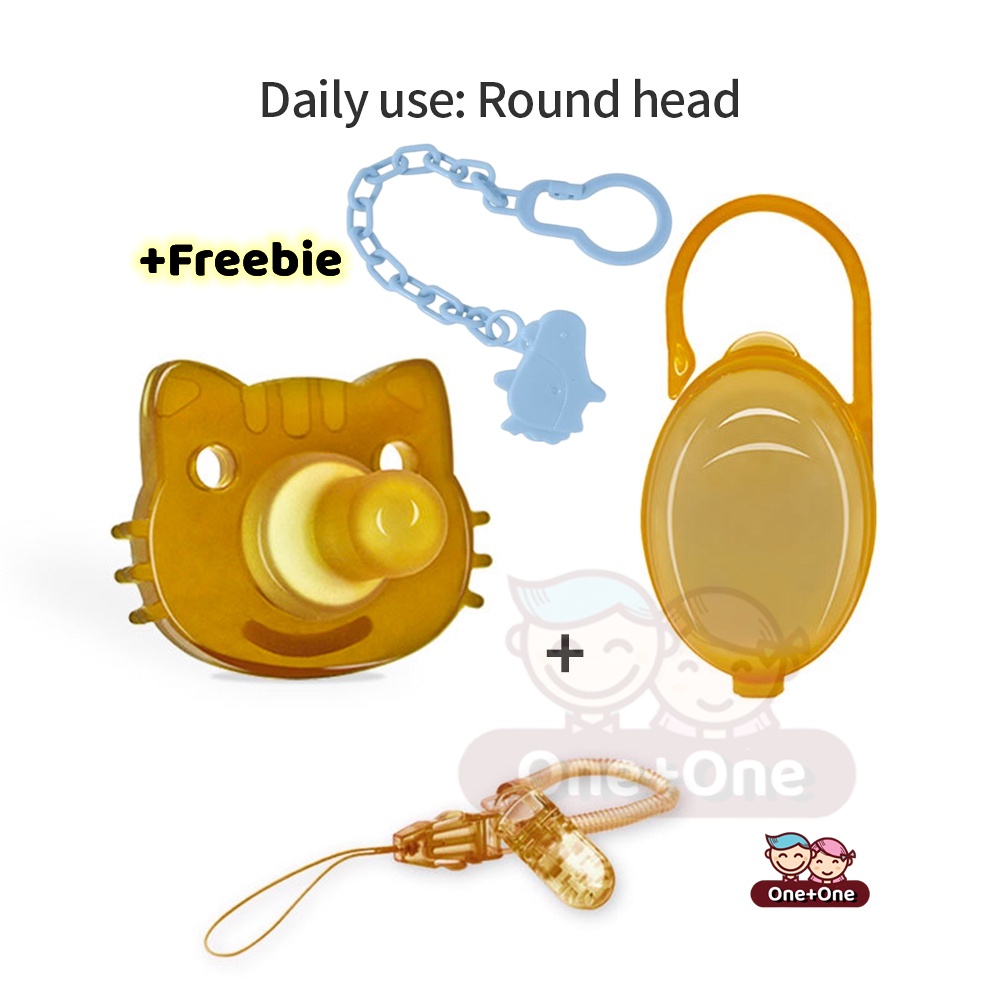 ANTIBACTERIAL Baby Soothie Pacifier Soft Silicone with Case Clip CM