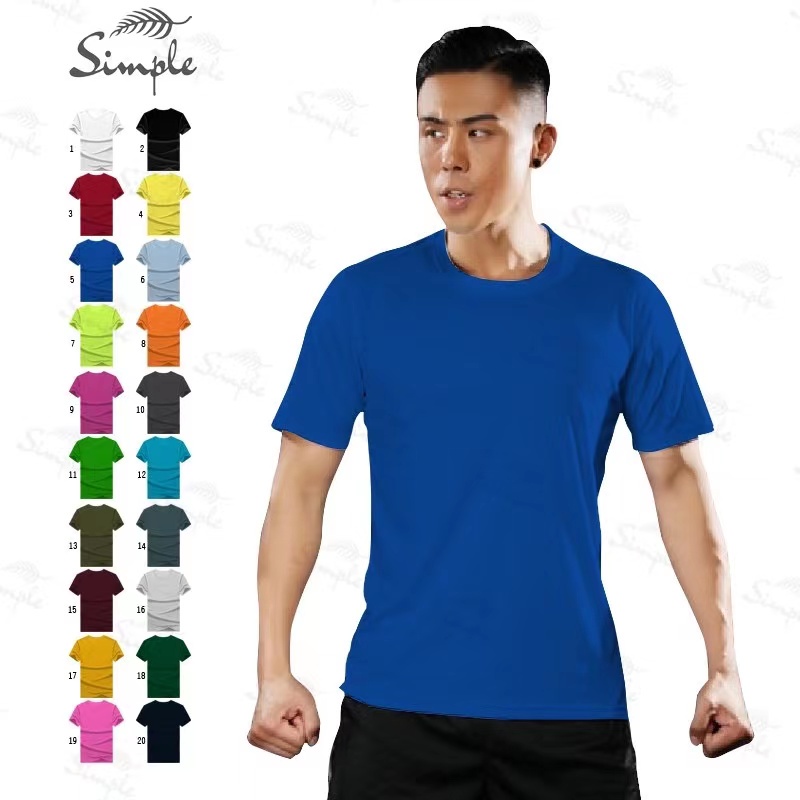 SIMPLE ACTIVE drifit t-shirt Unisex ROYAL BLUE color round neck T-shirt ...