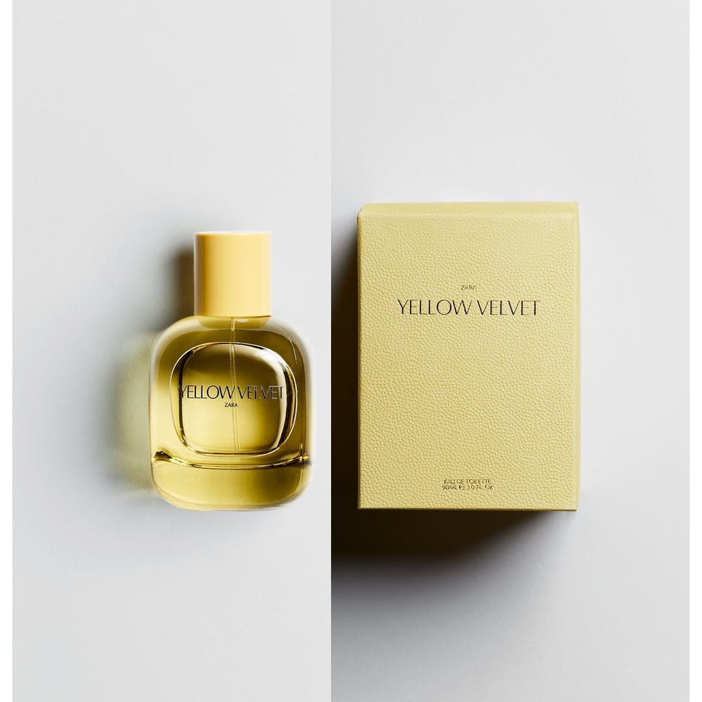 Zara perfume yellow discount velvet